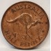 AUSTRALIA 1963 . HALF 1/2 PENNY . HIGH GRADE LUSTRE
